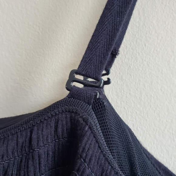 Free People Jersey Knit Black Dress with straps tie back, small size - Picture 10 of 10